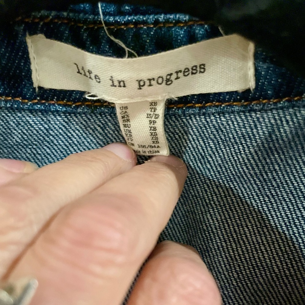 life in progress Indigo Blue Denim Jacket with Contrast Stitching - Picture 2 of 3